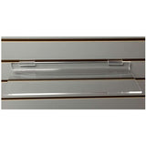 Clear Acrylic Slatwall Shelf 16 Inches Wide x 6 Inches Deep for Retail Display or Home Use - ExecuSystems 