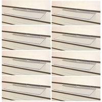 Clear Slatwall Shelves 4 Inches Deep x 10 Inches Wide Set of 8 Retail Display - ExecuSystems 