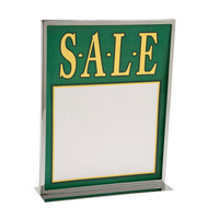 Metal Sign Holder  11 Inches Wide x 14 Inches Tall with Flat Base - ExecuSystems 