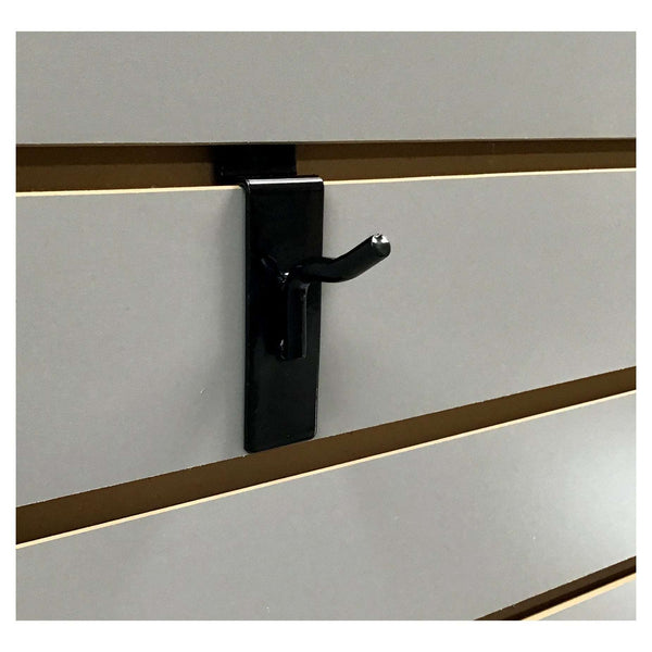 Black 1 Inch Utility Slatwall Hooks Set of 20 Pieces for Retail Display or Home Use - ExecuSystems 