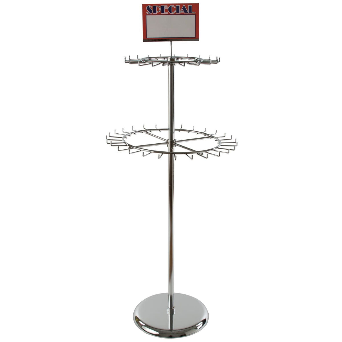 Two Tier Revolving Belt Rack Chrome ExecuSystems