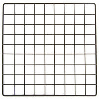 Set of 4 Black 14"x 14" Plastic Coated Wire Mini Grid Panels with 1.5" Squares - ExecuSystems 