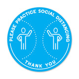 PPE FLOOR DECAL - PLEASE PRACTICE SOCIAL DISTANCING - PACK OF 5 - ExecuSystems