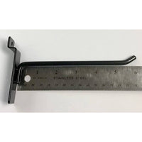 Set of 12 Slatwall Hooks Black Metal 6 Each 4 Inch and 6 Inch for Retail Display and Home Organization - ExecuSystems 