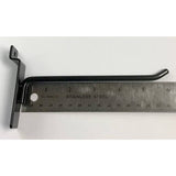 Set of 12 Slatwall Hooks Black Metal 6 Each 4 Inch and 6 Inch for Retail Display and Home Organization - ExecuSystems 
