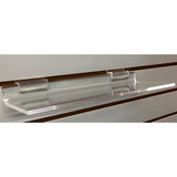 Clear Acrylic Slatwall Shelves 12 Inches Wide x 4 Inches Deep Set of 3 for Retail Display or Home Use - ExecuSystems 