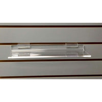 Clear Acrylic Slatwall Shelves 12 Inches Wide x 4 Inches Deep Set of 3 for Retail Display or Home Use - ExecuSystems 