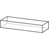 Acrylic Bin 16 Inches Wide x 4 Inches Deep x 3 Inches Tall 1,2,3,4 or 5 Compartments - ExecuSystems 