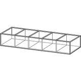 Acrylic Bin 16 Inches Wide x 4 Inches Deep x 3 Inches Tall 1,2,3,4 or 5 Compartments - ExecuSystems 