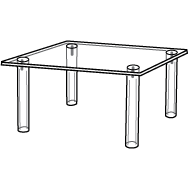 Acrylic Tables in 20 Different Sizes for Retail Display or Home Use - ExecuSystems 
