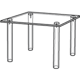 Acrylic Tables in 20 Different Sizes for Retail Display or Home Use - ExecuSystems 