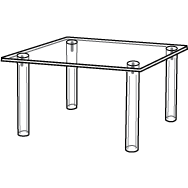 Acrylic Tables in 20 Different Sizes for Retail Display or Home Use - ExecuSystems 