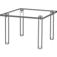 Acrylic Tables in 20 Different Sizes for Retail Display or Home Use - ExecuSystems 