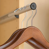 17" Walnut Wood Combo Hanger W/ Clips & Notches Box of 100 - ExecuSystems 