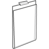 Crystal Clear Sturdy Acrylic Slatwall Sign Holders...Choose from 14 Sizes...FREE SHIPPING - ExecuSystems 