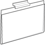 Crystal Clear Sturdy Acrylic Slatwall Sign Holders...Choose from 14 Sizes...FREE SHIPPING - ExecuSystems 