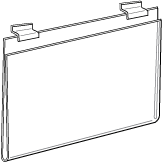 Crystal Clear Sturdy Acrylic Slatwall Sign Holders...Choose from 14 Sizes...FREE SHIPPING - ExecuSystems 