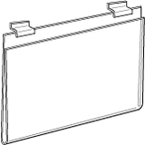 Crystal Clear Sturdy Acrylic Slatwall Sign Holders...Choose from 14 Sizes...FREE SHIPPING - ExecuSystems 