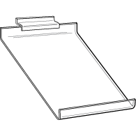 Slanted Slatwall Shoe Shelf, 7"w x 10"d - ExecuSystems 