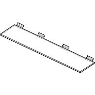 Maxi Length Slatwall Shelf, 36"w x 4"d - ExecuSystems 