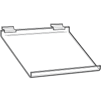 Slanted Acrylic Slatwall Shelf with Front Lip - ExecuSystems 