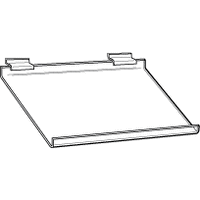 Slanted Slatwall Shelf, 24"w x 12"d w/ 1 1/2" Lip - ExecuSystems 