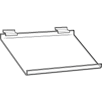 Slanted Slatwall Shelf, 24"w x 12"d w/ 1 1/2" Lip - ExecuSystems 