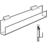 Slatwall Acrylic Card Rack 23-3/4 Inches Wide - ExecuSystems 