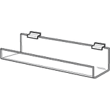 Acrylic Slatwall Shelf with Open or Closed Ends - ExecuSystems 