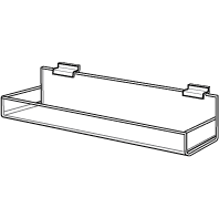 Acrylic Slatwall Shelf with Open or Closed Ends - ExecuSystems 