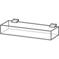 Clear Acrylic Slatwall Tray w/Removable Dividers | Slatwall