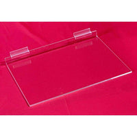 Clear Acrylic Slatwall Shelf 16 Inches Wide x 12 Inches Deep for Retail Display or Home Use - ExecuSystems 