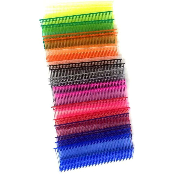 Standard Tagging Gun Barbs Fasteners 1 Inch 100 Each of Ten Different Colors 1000 Total Barbs - ExecuSystems 