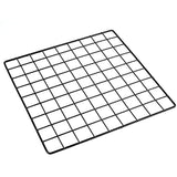 Black 14 inch x 14 inch Plastic Coated Wire Miniature Grid Panel with 1.5 inch Squares for Business or Home Use - ExecuSystems