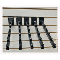 Set of 5 Black 16 Inch Long 6 Ball Slatwall Waterfall Displays for Retail Display or Home Use - ExecuSystems 