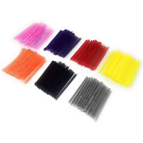 Standard Tagging Gun Barbs Fasteners 1 Inch 500 Each of Black Red Orange Yellow Pink Purple Grey 3500 Total Barbs - ExecuSystems 