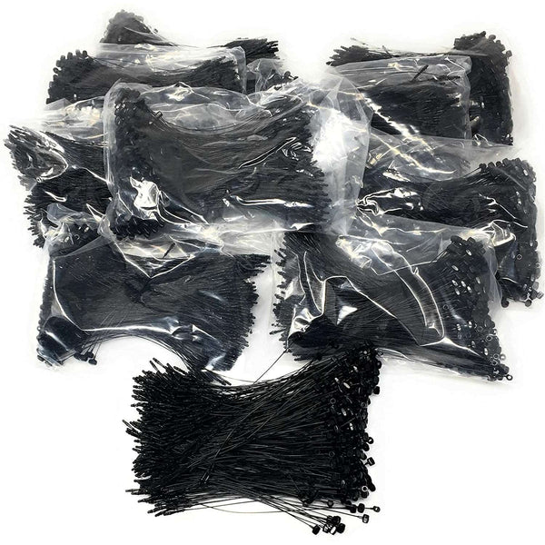 Loop Lock Fasteners Five Inch Black Box of 5000 for Attaching Price and Other Tags to Merchandise and Clothing with No Tagging Tool for Retail and Home Use
