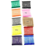 Standard Tagging Gun Barbs Fasteners 3 Inch 100 Each of Ten Different Colors 1000 Total Barbs - ExecuSystems 