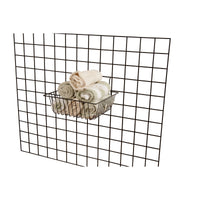 Set of 6 Small All Purpose Baskets 12"W x 12"D x 4"H Fits Slatwall, Gridwall and Pegboard - ExecuSystems 