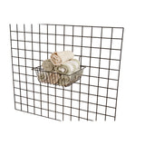 Set of 6 Small All Purpose Baskets 12"W x 12"D x 4"H Fits Slatwall, Gridwall and Pegboard - ExecuSystems 