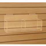 Acrylic Double Merchandise Bin for Slatwall - ExecuSystems 