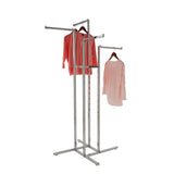 4 Way All Rectangular Garment Rack With Four 16" Faceout Arms - ExecuSystems 