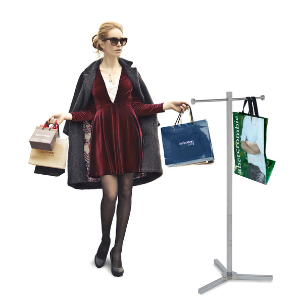Shopping Bag Rack with 2 Arms - ExecuSystems 