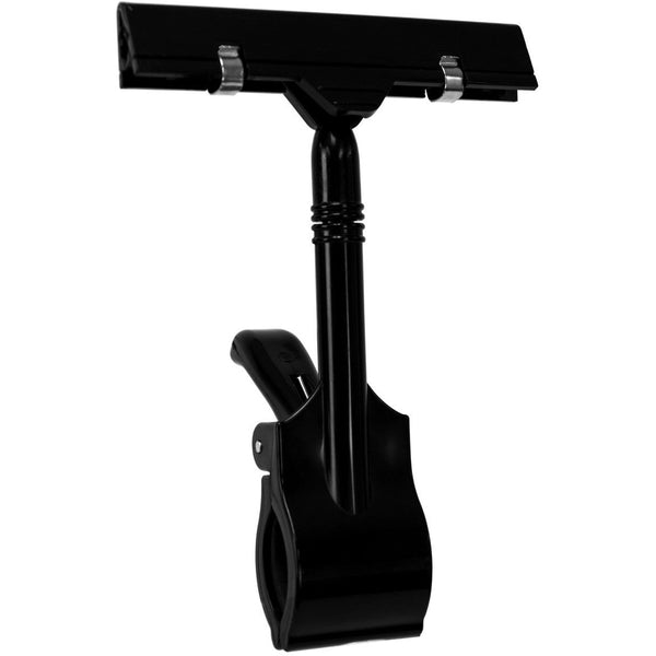 Rotating Black POP Sign Clip 6 Inch Pack of 10 - ExecuSystems 