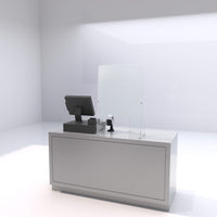 SOCIAL DISTANCING SHIELD WITH FRONT WINDOW - COUNTERTOP UNIT - ExecuSystems