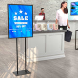22 Inch x 28 Inch Floor Standing Bulleting Sign Holder with Flat Base - ExecuSystems