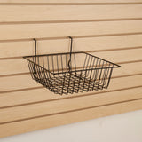 Set of 6 Small All Purpose Baskets 12"W x 12"D x 4"H Fits Slatwall, Gridwall and Pegboard - ExecuSystems 