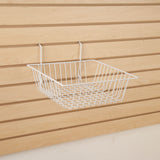 Set of 6 Small All Purpose Baskets 12"W x 12"D x 4"H Fits Slatwall, Gridwall and Pegboard - ExecuSystems 