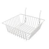 Set of 6 Small All Purpose Baskets 12"W x 12"D x 4"H Fits Slatwall, Gridwall and Pegboard - ExecuSystems 
