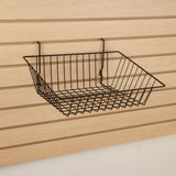 Set of 6 15"W x 12"D x 5"H Sloping Baskets Fit Slatwall, Gridwall and Pegboard - ExecuSystems 